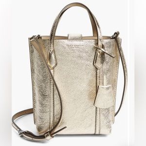 Mini Perry Medallic Leather Tote
Tory Burch